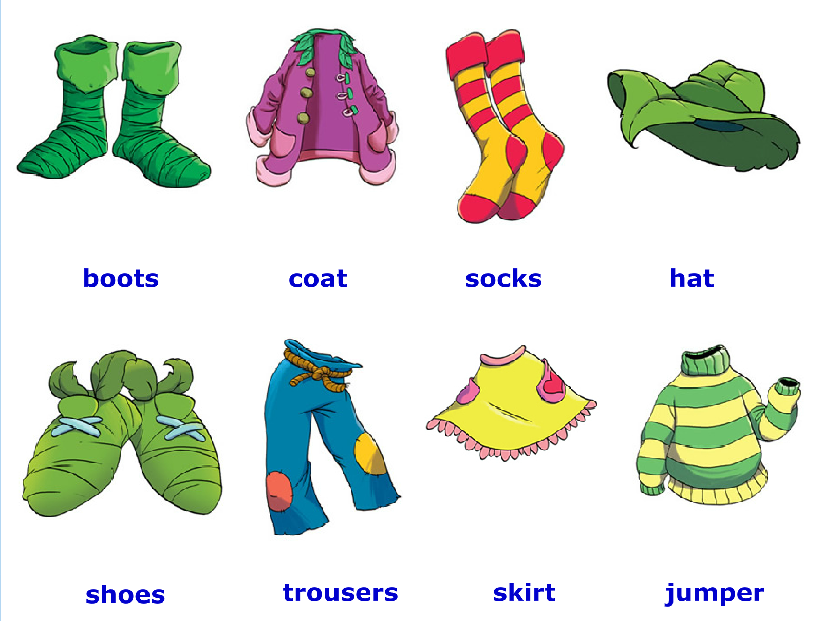 Inglés 2º Instituto Mercedes Pacheco Clothes