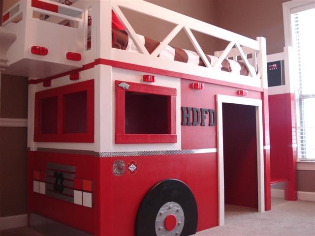 fire truck loft playhouses