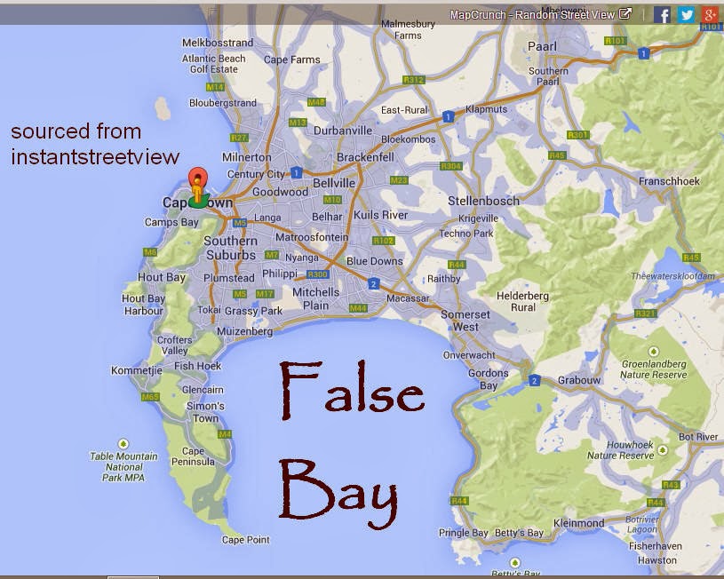 False Bay, Cape Town, South Africa map