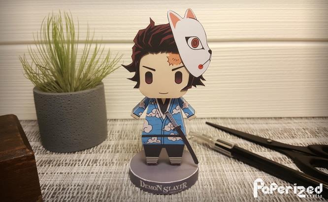 PAPERMAU: Demon Slayer - Sanemi Shinazugawa Paper Toy - by Paperized