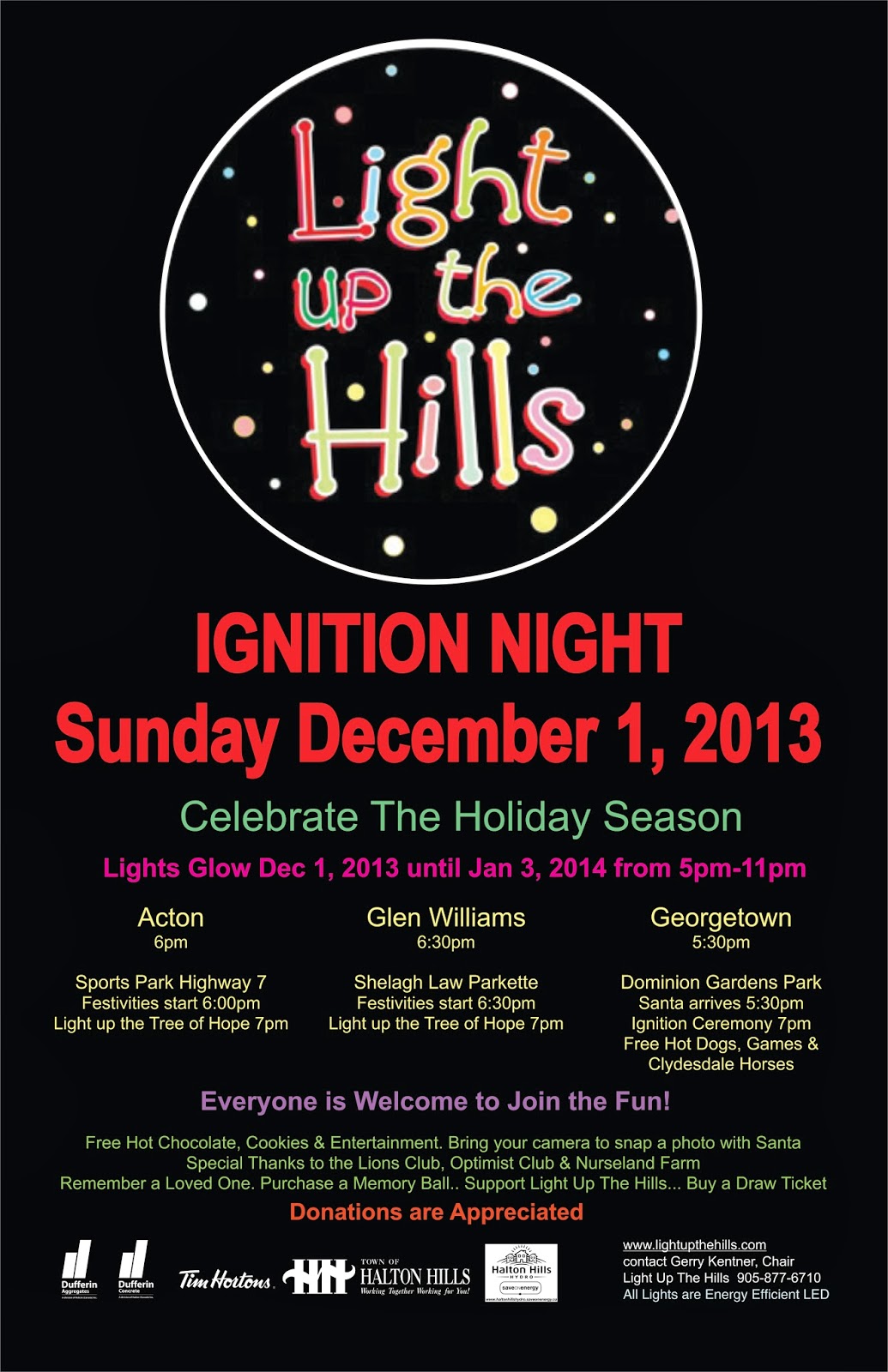 The Town Holler Light up the Hills in Glen Williams