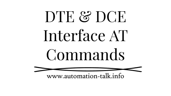 DTE & DCE Interface AT Commands with Syntax