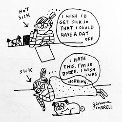 depression humorous illustrations struggles artist