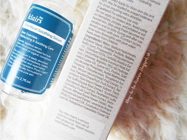 dear, Klairs Rich Moist Soothing Serum Review