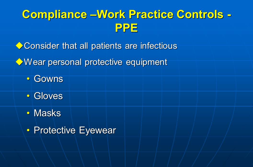Dentistry Infection control guidelines
