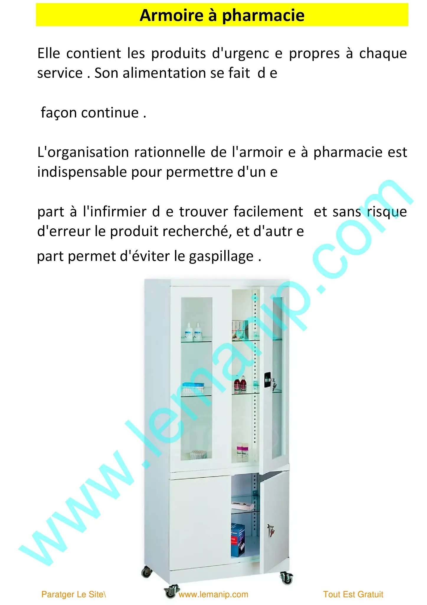 Armoire à pharmacie