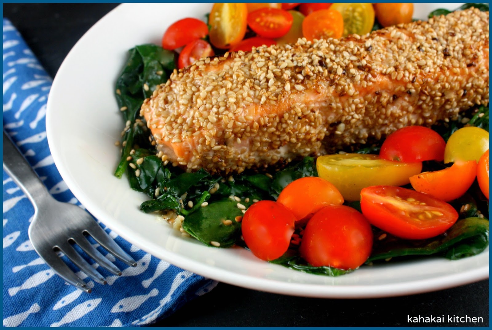 Kahakai Kitchen Sesame Seed Salmon with Mirin