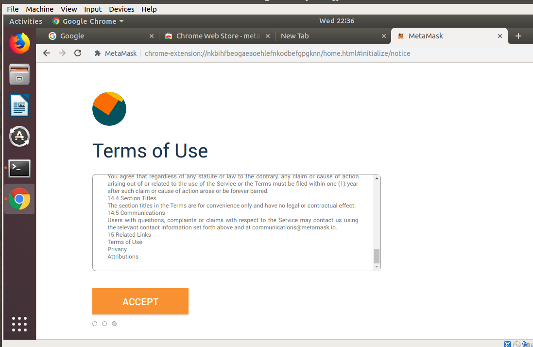 MELIORATE METAMASK extension in ChromeInstallation