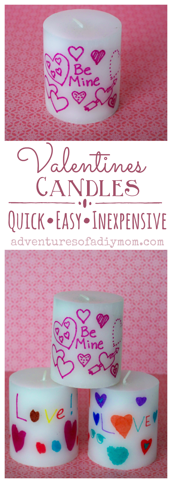 Personalized Valentines Candles Adventures of a DIY Mom