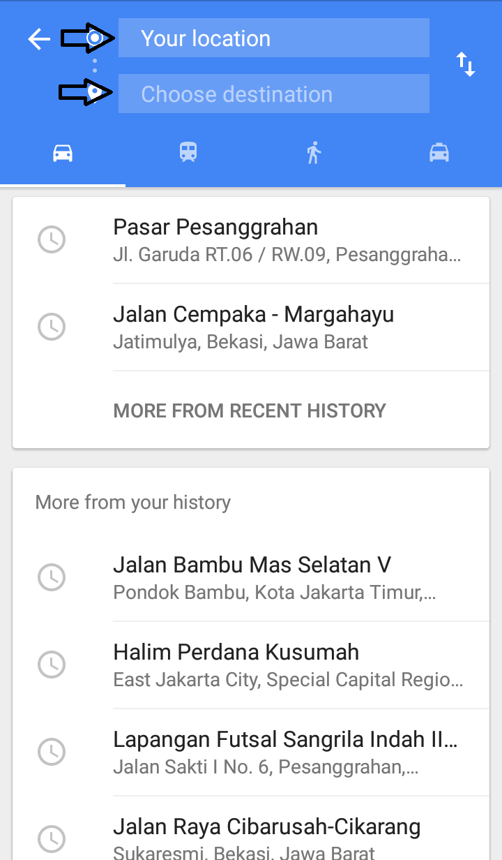Menghitung Tarif Gojek, Uber, dan Grab Di Maps Android