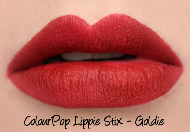 ColourPop Lippie Stix - Goldie Swatches & Review