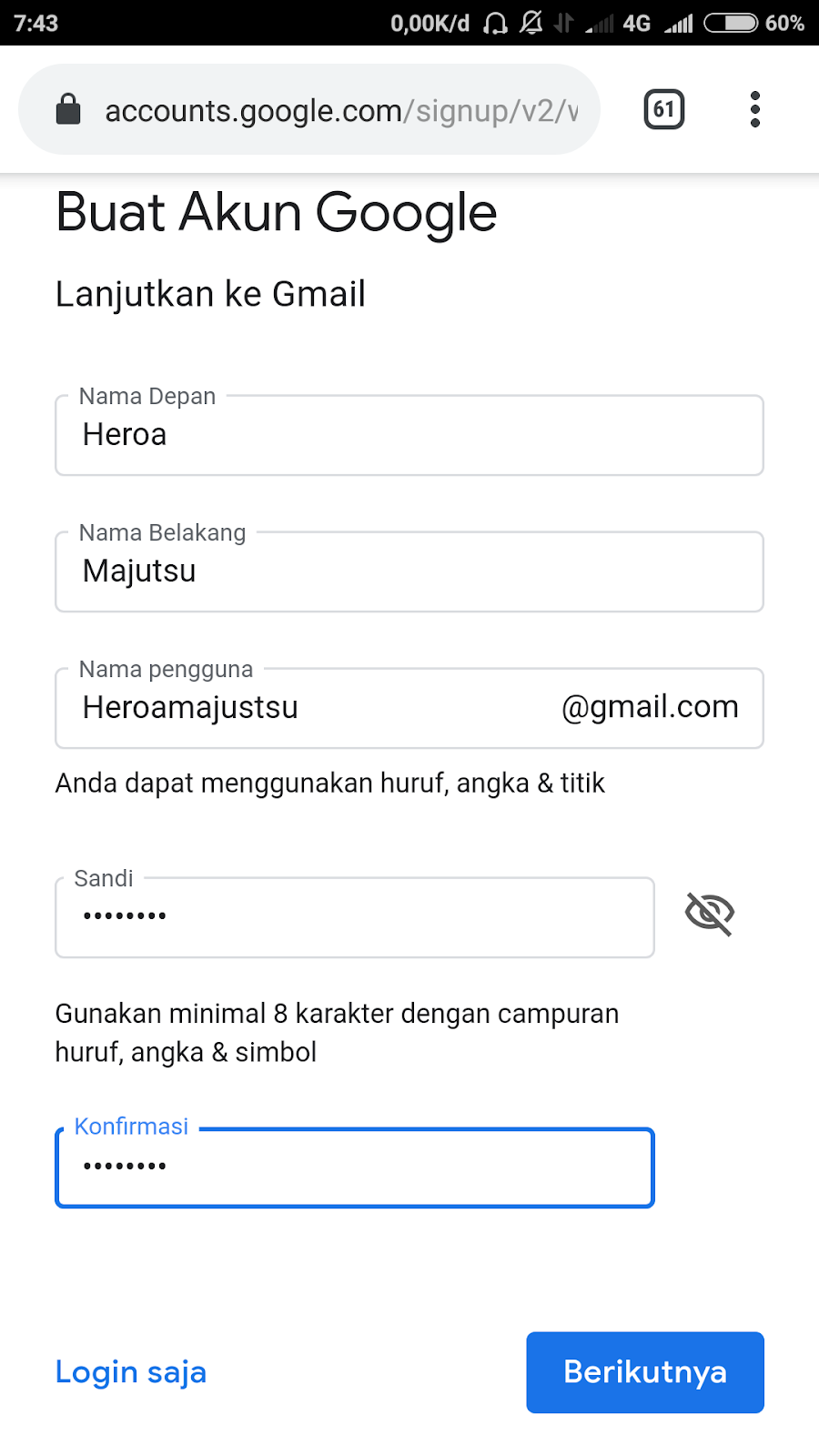 Buat email baru