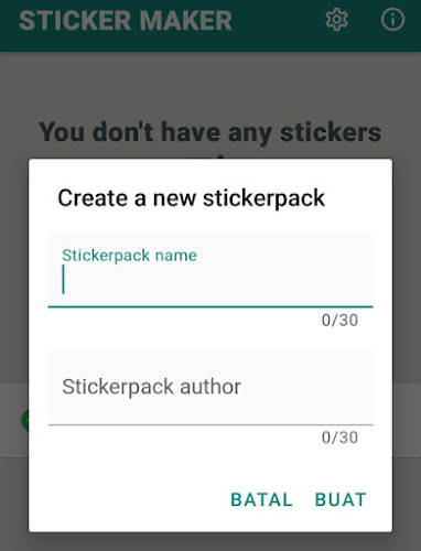Create a new Stickerpack