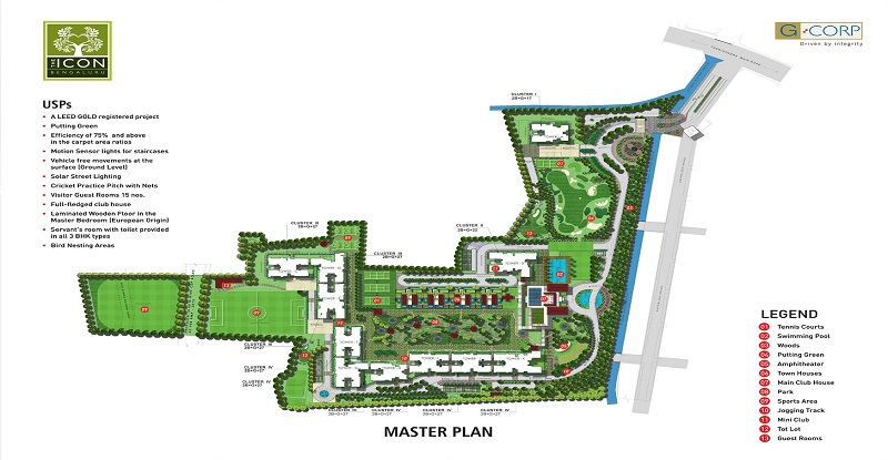 G Corp Icon Thanisandra Bangalore Master plan