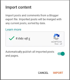 Blog settings Manage Blog Me Import Content & back up Content kya hai Blogger Settings Manage Blog Import Content & back up Content, Blogger Settings Import Content, back up Content