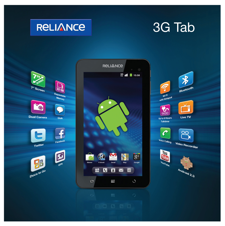 My Blog Reliance outs Android powered tablet with data plans
