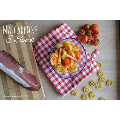 Ruote Garofalo con Speck, Pomodorini e Mascarpone
