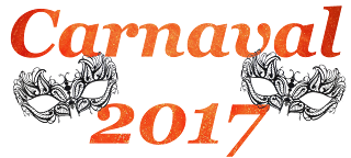 Palavra Carnaval e 2017 com máscaras png