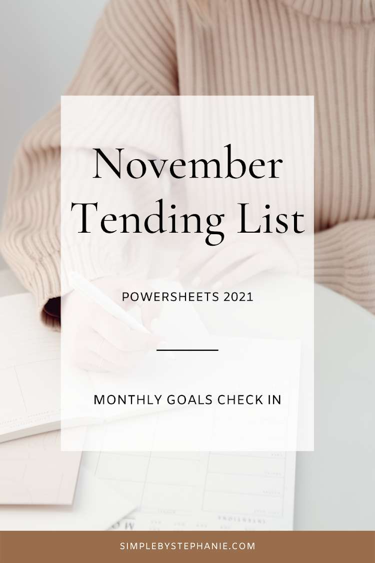 November PowerSheets (Goal Check In)
