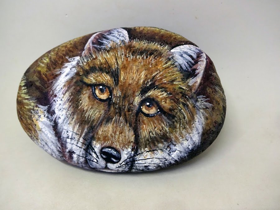 COMO PINTAR PIEDRAS CON ZORRO PASO A PASO