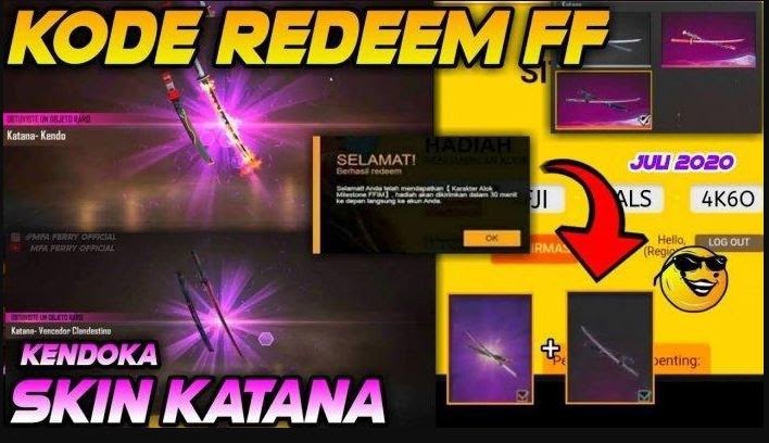 Kode Redeem Free Fire Bulan Juli 2022 Berhadiah Skin Katana (Terbaru