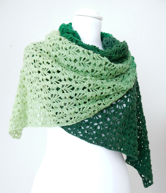 Shawl wrap scarf crochet pattern the curio crafts room ravelry etsy Verdancy Shawl