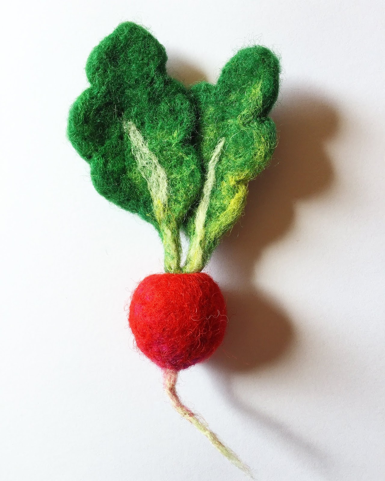needle felted vegetables wear what you eat!