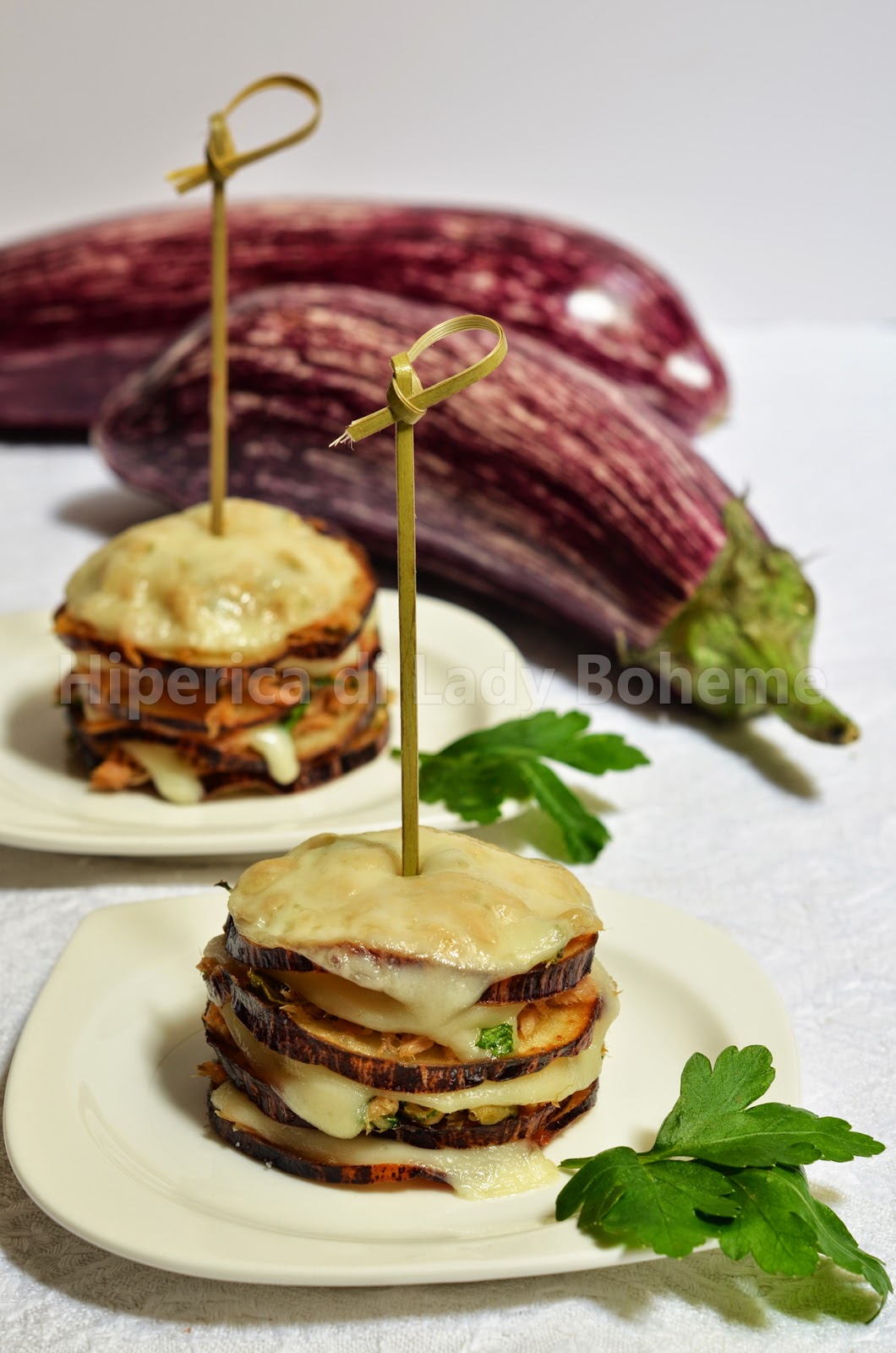 torrette di melanzane con tonno