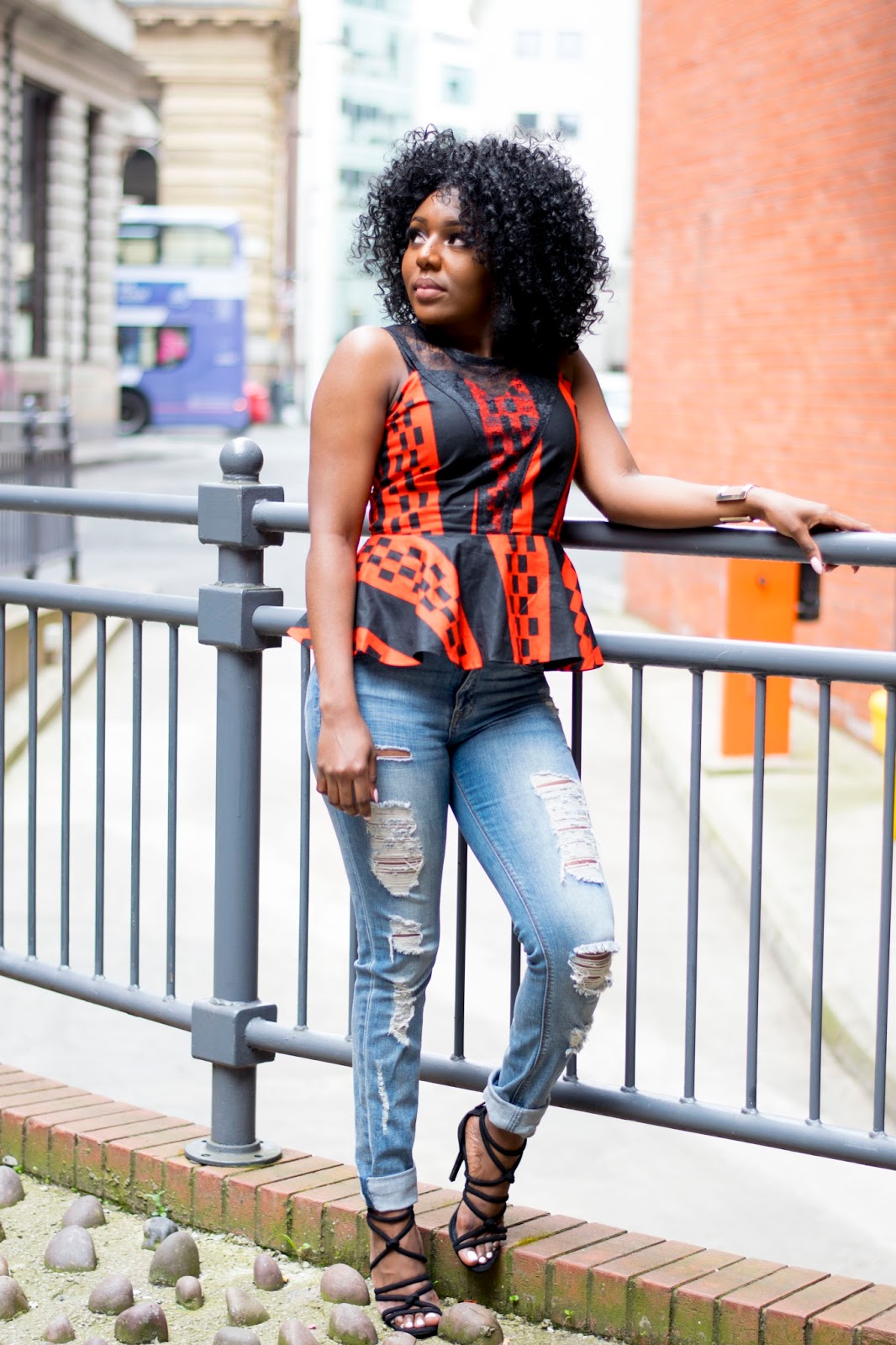 African Fashion African print peplum top