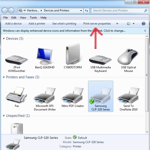 How to change the location of the Print Spooler in Windows 7
