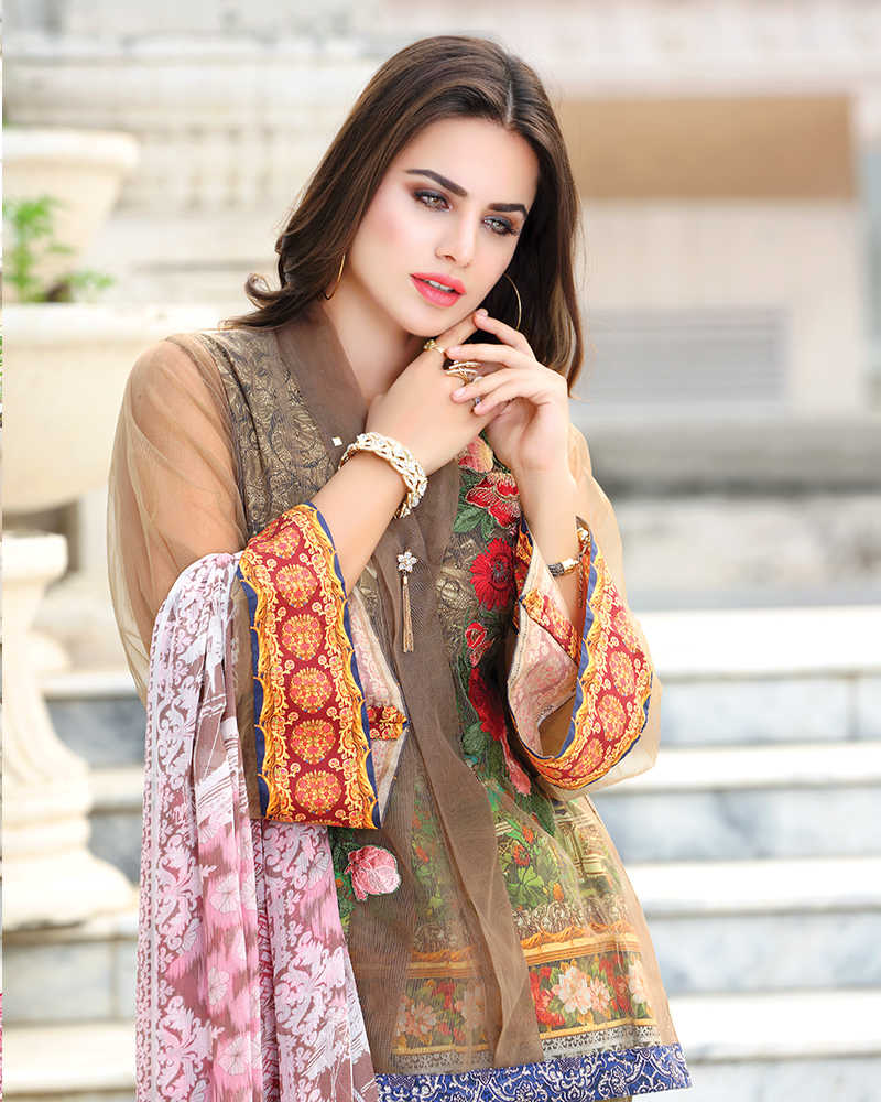 Sifona Embroidered Digital Print Cambric COLLECTION 2016 Cambric ...