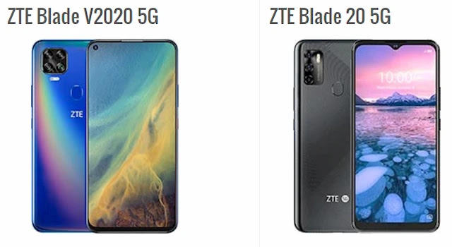 الفرق بين ZTE Blade 20 5G و ZTE Blade V2020 5G