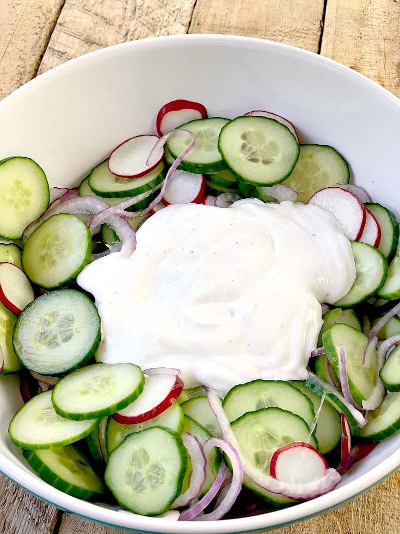 Creamy Low Carb Cucumber Salad Bobbi's Kozy Kitchen