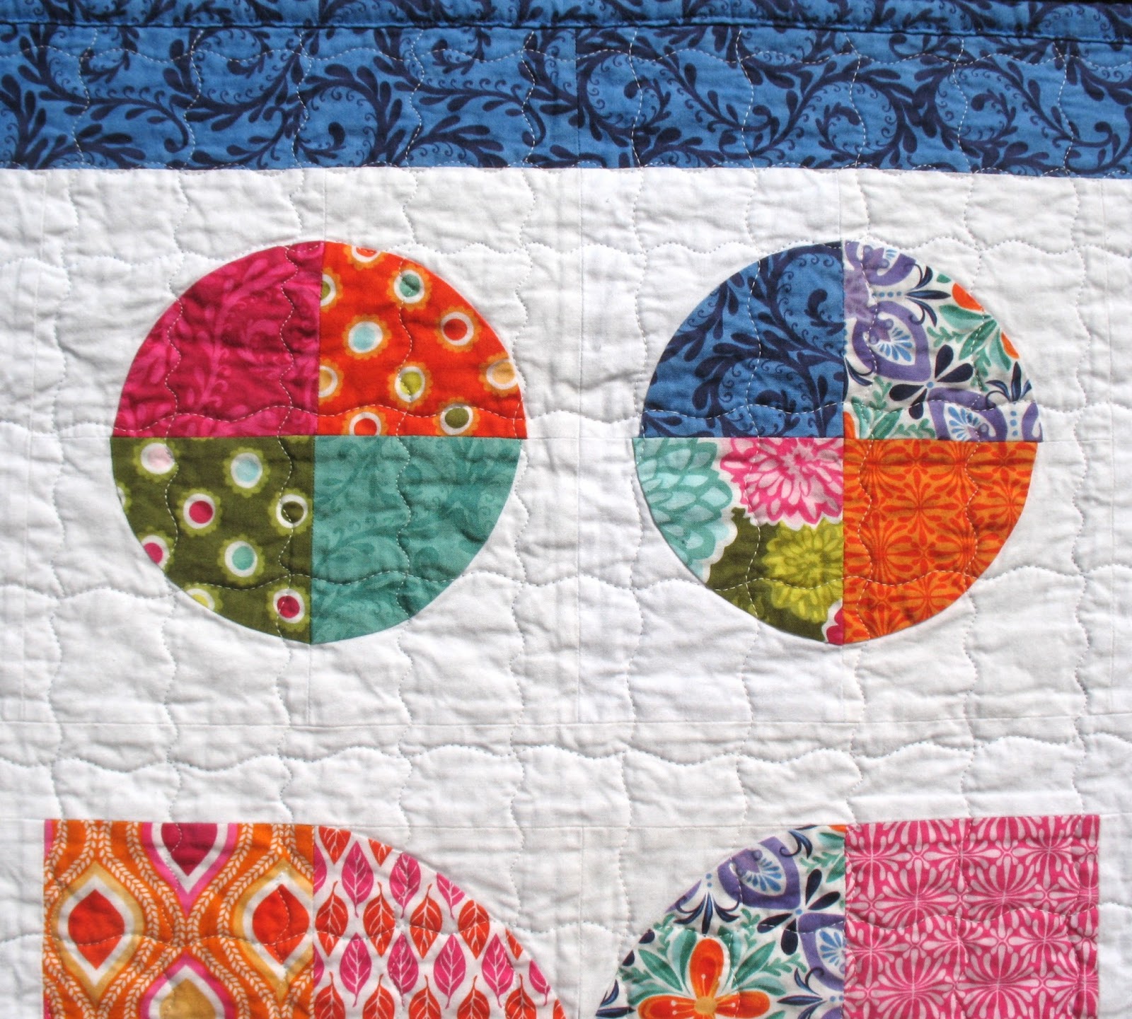 Ye Olde Quick Curve Ruler Drunkards Path Quilt (89)