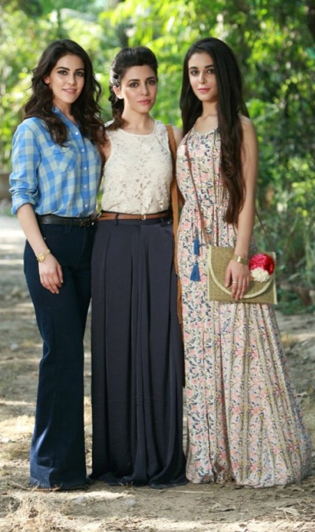 The Gorgeous Hikmat Sisters (Aymen Hikmat, Ammara Hikmat, Ryan Hikmat) For Pepe Jeans Pakistan 2016