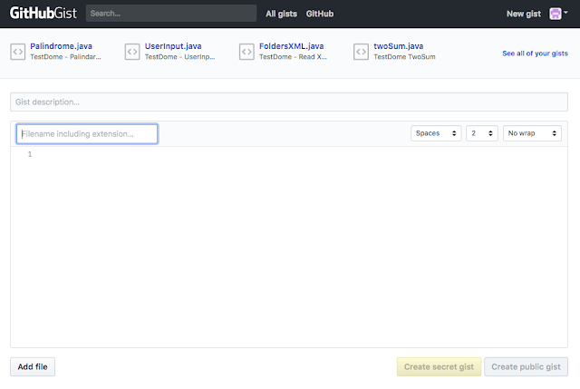 GitHub Gist GitHub Gist