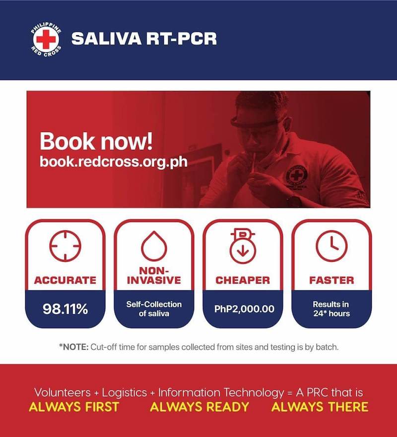 FAQs about Philippine Red Cross Saliva RT-PCR test FAQs about Philippine Red Cross Saliva RT-PCR test