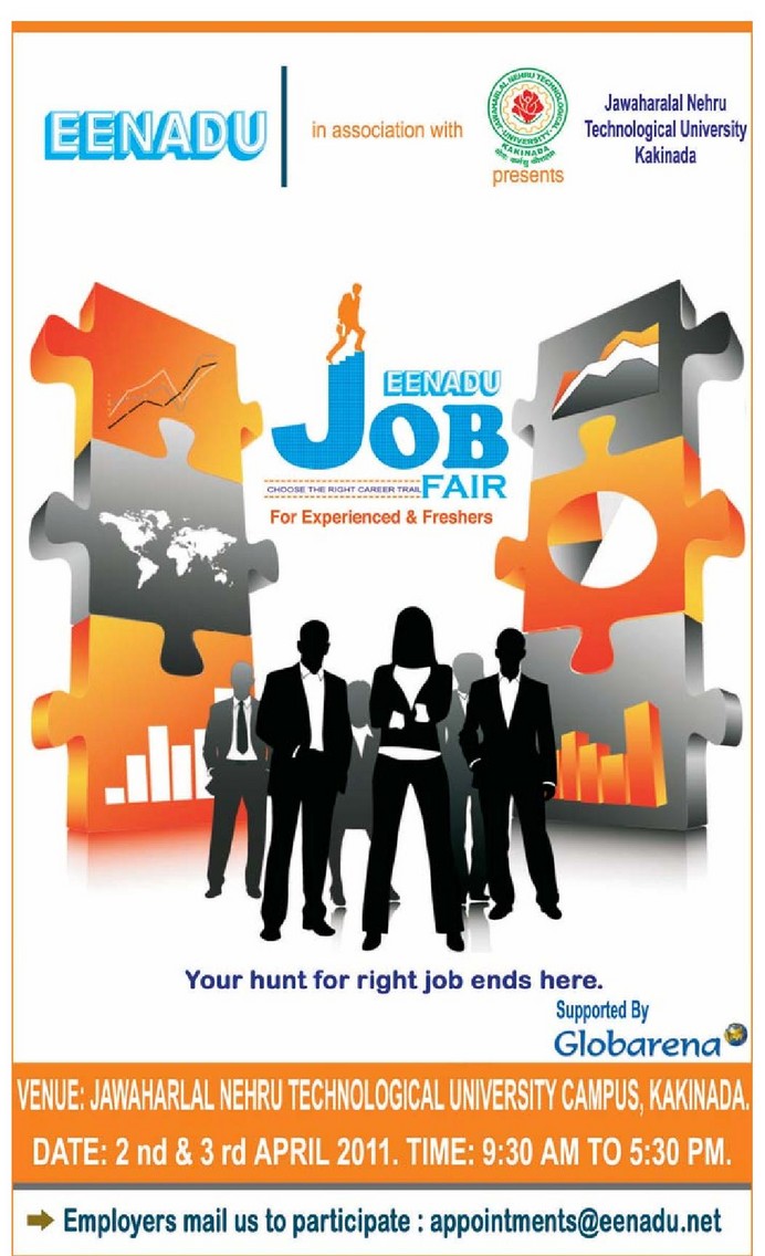 eenadu job fair april 2011 in JNTU Kakinada Freshers Mania