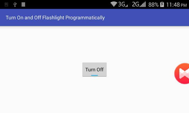 Android Example: Turn On and Off Camera LED / Flashlight Programmatically