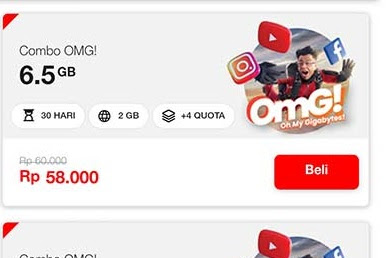 Cara Daftar Paket Combo Telkomsel Omg 50rb 7gb 19gb Dan 30gb Paket Internet