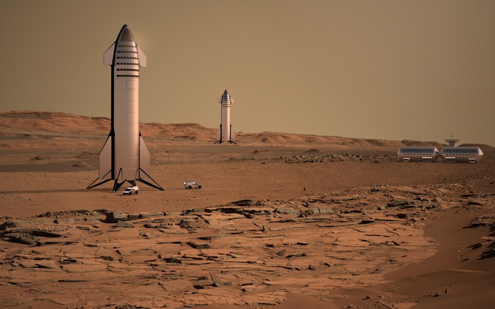 SpaceX Mars Base Alpha concept by Sotiris