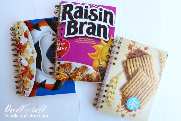 Take some old cereal boxes and make the perfect notebooks using the Cinch binding tool. 