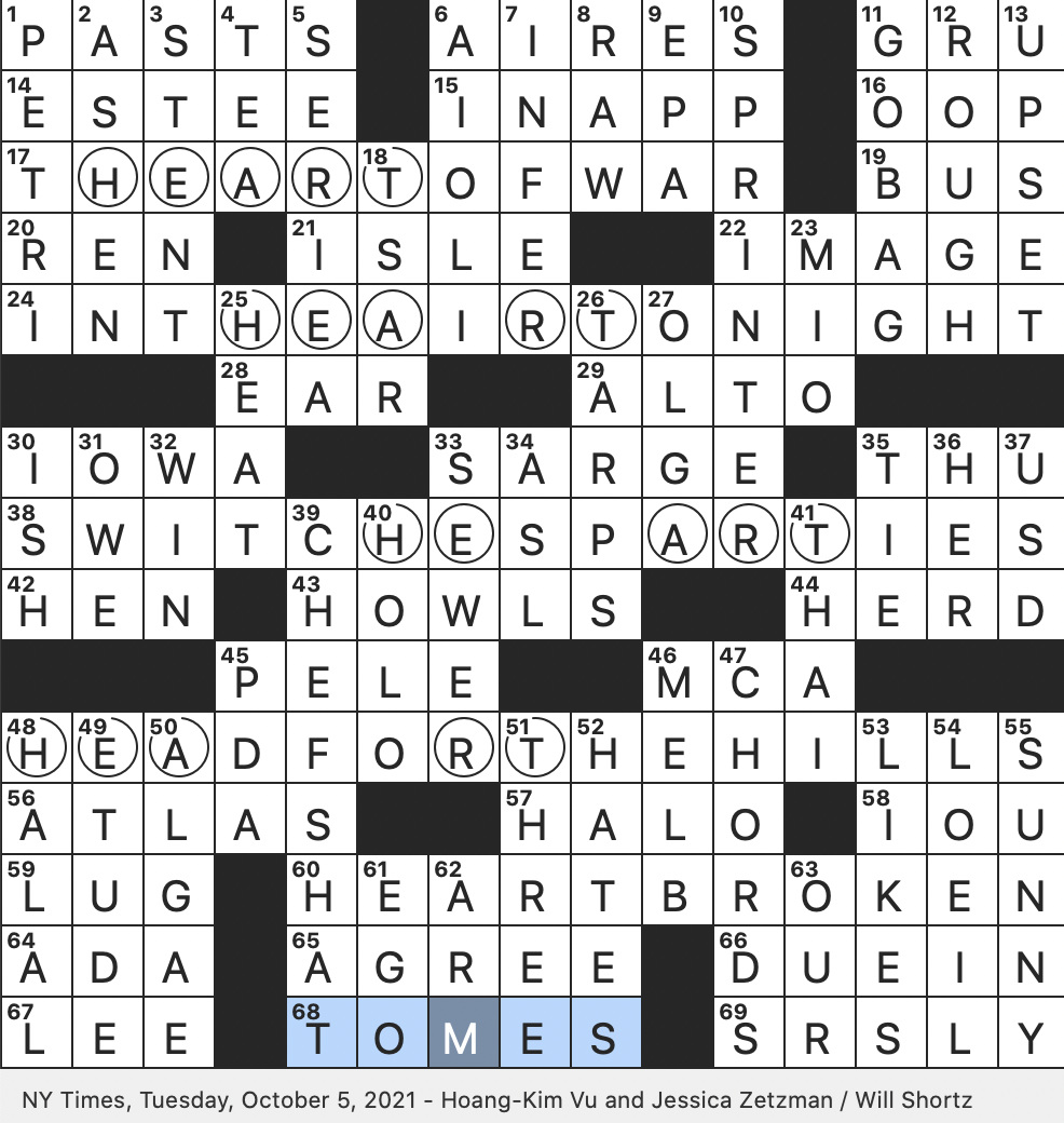 rex parker does the nyt crossword puzzle top italian soccer league tue 10 5 21 really in textspeak stage name of adam yauch of the beastie boys signature phil collins
