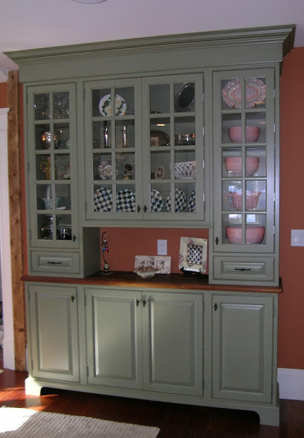kitchen glass display cabinet