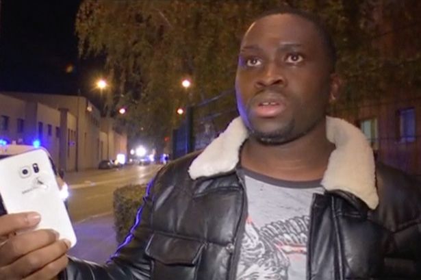 bullet hits man's phone in paris attack
