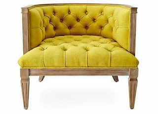 Upholstered Wooden and Fabric Living Room Chairs Single Sofa living room armchairs single chair for living room energetic handtufted yellow