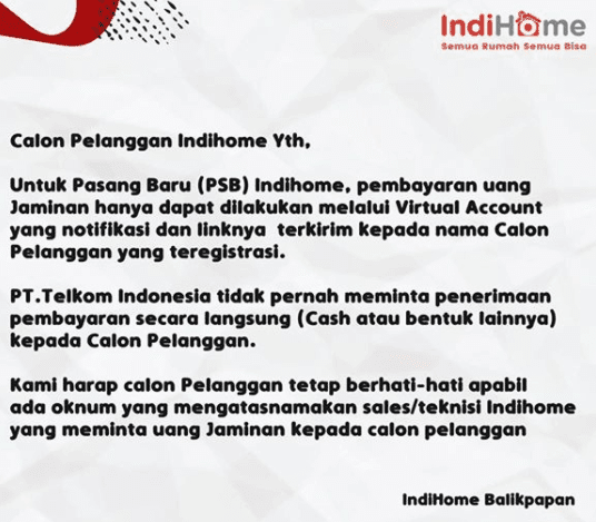 Paket IndiHome Terbaru Agustus 2020 INDIHOME BALIKPAPAN