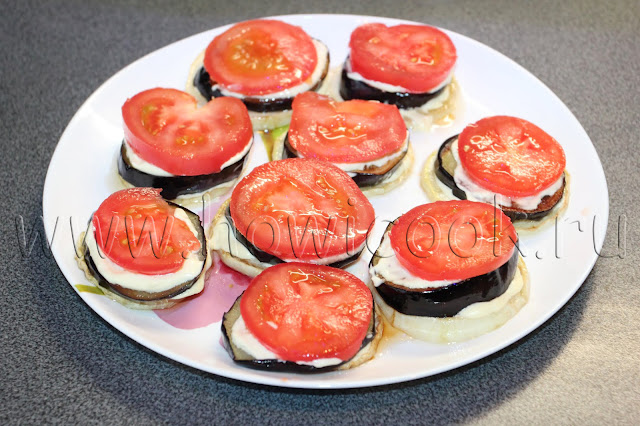 рецепт закуски из баклажанов и кабачков с помидорами с пошаговыми фото