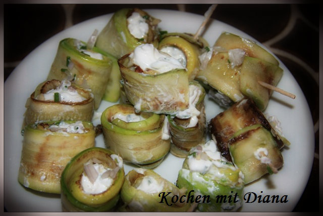 Kochen mit Diana/ Cooking with Diana: Zucchiniröllchen mit ...