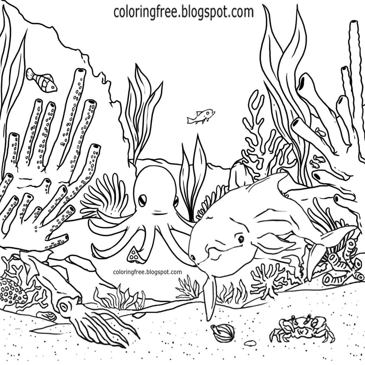 Prehistoric Fish Coloring Pages Coloring Pages